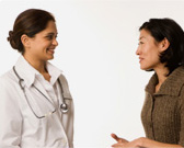 Picture of woman talking to Doctor