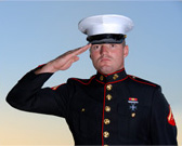 Picture of Marine saluting