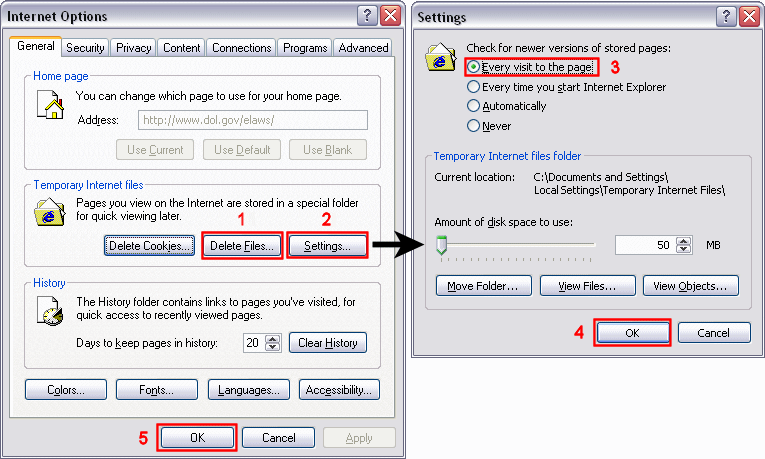 clear cache example